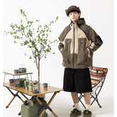 Unisex Jacket Vintage Hooded Hooded Jacket Outdoor Jacket Coat